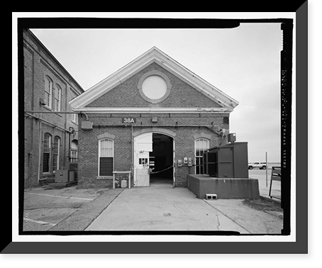 Historic Framed Print, U.S. Naval Air Station, Blacksmith Shop, South Avenue, Pensacola, Escambia County, FL - 4,  17-7/8" x 21-7/8"