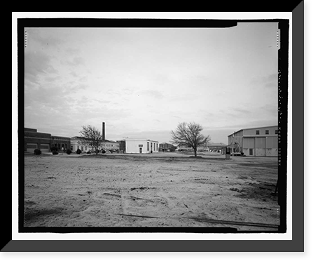 Historic Framed Print, U.S. Naval Air Station, Locomotive Shed, South Avenue, Pensacola, Escambia County, FL - 2,  17-7/8" x 21-7/8"
