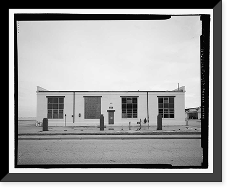 Historic Framed Print, U.S. Naval Air Station, Locomotive Shed, South Avenue, Pensacola, Escambia County, FL - 8,  17-7/8" x 21-7/8"