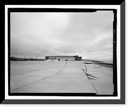 Historic Framed Print, U.S. Naval Air Station, Aircraft Hangar, Radford Boulevard, Pensacola, Escambia County, FL - 2,  17-7/8" x 21-7/8"