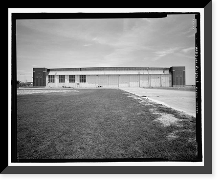 Historic Framed Print, U.S. Naval Air Station, Aircraft Hangar, Radford Boulevard, Pensacola, Escambia County, FL - 8,  17-7/8" x 21-7/8"