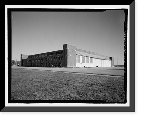 Historic Framed Print, U.S. Naval Air Station, Aircraft Hangar, Radford Boulevard, Pensacola, Escambia County, FL - 9,  17-7/8" x 21-7/8"