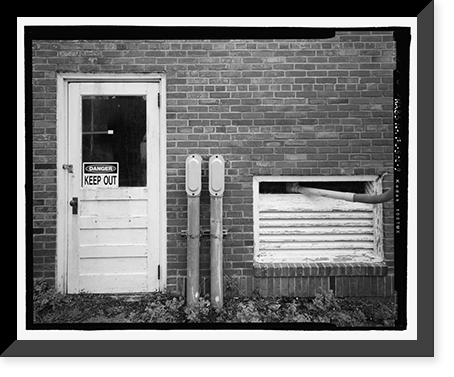 Historic Framed Print, U.S. Naval Air Station, Pumphouse, Center Avenue, Pensacola, Escambia County, FL - 9,  17-7/8" x 21-7/8"
