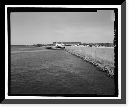 Historic Framed Print, U.S. Naval Air Station, Sea Plane Ramp, Pensacola, Escambia County, FL,  17-7/8" x 21-7/8"