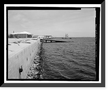 Historic Framed Print, U.S. Naval Air Station, Sea Plane Ramp, Pensacola, Escambia County, FL - 2,  17-7/8" x 21-7/8"