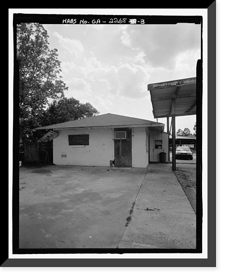 Historic Framed Print, Peggy's Beauty Shop, U.S. Highway 341 at South Church Street, Odum, Wayne County, GA - 3,  17-7/8" x 21-7/8"