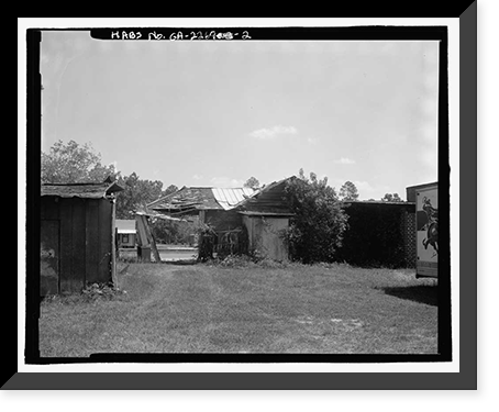 Historic Framed Print, Walker's Service Station, U.S. Highway 341, 175 feet southeast of South Chur, Odum, Wayne County, GA - 2,  17-7/8" x 21-7/8"