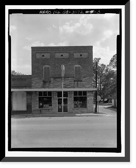 Historic Framed Print, Hires General Store, U.S. Highway 341 at Carter Avenue, Odum, Wayne County, GA - 3,  17-7/8" x 21-7/8"