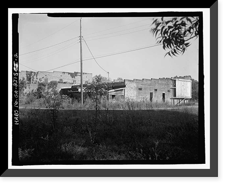 Historic Framed Print, Ahl-Dean-Hires Building, U.S. Highway 341, 130 feet southeast of Carter Ave, Odum, Wayne County, GA - 2,  17-7/8" x 21-7/8"
