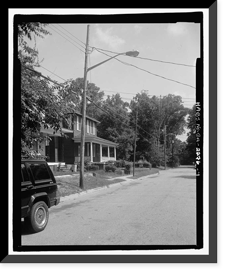 Historic Framed Print, Wagner Heights, Bounded by Wheaton & Adair Streets, Hillcrest & Ca, Savannah, Chatham County, GA - 4,  17-7/8" x 21-7/8"