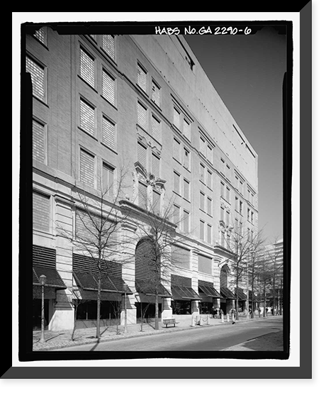 Historic Framed Print, Rich's Downtown Department Store, 45 Broad Street, Atlanta, Fulton County, GA - 6,  17-7/8" x 21-7/8"