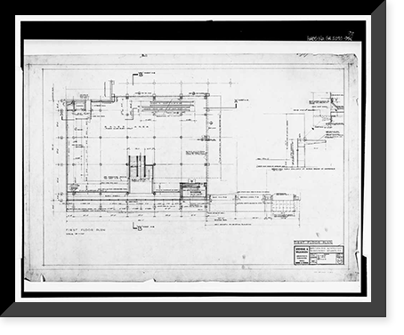 Historic Framed Print, Rich's Downtown Department Store, 45 Broad Street, Atlanta, Fulton County, GA - 88,  17-7/8" x 21-7/8"