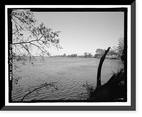 Historic Framed Print, Richmond Hill Plantation, East of Richmond Hill on Ford Neck Road, Richmond Hill, Bryan County, GA - 23,  17-7/8" x 21-7/8"