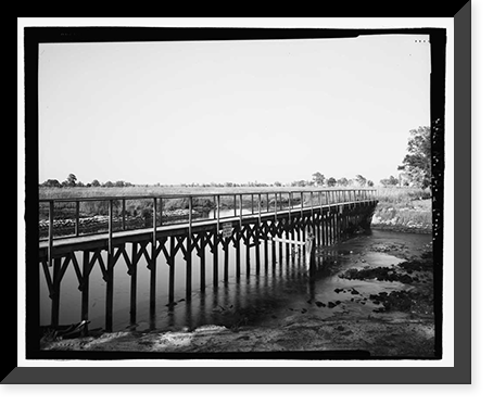 Historic Framed Print, Richmond Hill Plantation, Sterling Creek Marsh, East of Richmond Hill on Ford Neck Road, Richmond Hill, Bryan County, GA,  17-7/8" x 21-7/8"