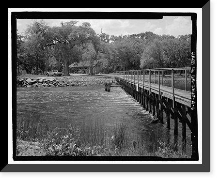 Historic Framed Print, Richmond Hill Plantation, Sterling Creek Marsh, East of Richmond Hill on Ford Neck Road, Richmond Hill, Bryan County, GA - 6,  17-7/8" x 21-7/8"