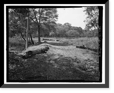 Historic Framed Print, Richmond Hill Plantation, Sterling Creek Marsh, East of Richmond Hill on Ford Neck Road, Richmond Hill, Bryan County, GA - 7,  17-7/8" x 21-7/8"