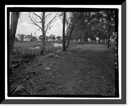 Historic Framed Print, Richmond Hill Plantation, Sterling Creek Marsh, East of Richmond Hill on Ford Neck Road, Richmond Hill, Bryan County, GA - 8,  17-7/8" x 21-7/8"