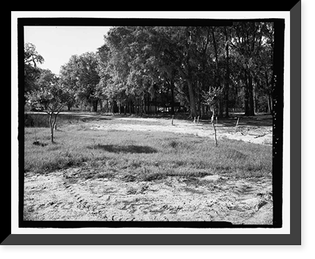 Historic Framed Print, Richmond Hill Plantation, Sterling Creek Lettuce Shed, East of Richmond Hill on Ford Neck Road, Richmond Hill, Bryan County, GA,  17-7/8" x 21-7/8"