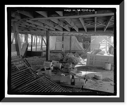 Historic Framed Print, Richmond Hill Plantation, Sterling Creek Lettuce Shed, East of Richmond Hill on Ford Neck Road, Richmond Hill, Bryan County, GA - 10,  17-7/8" x 21-7/8"