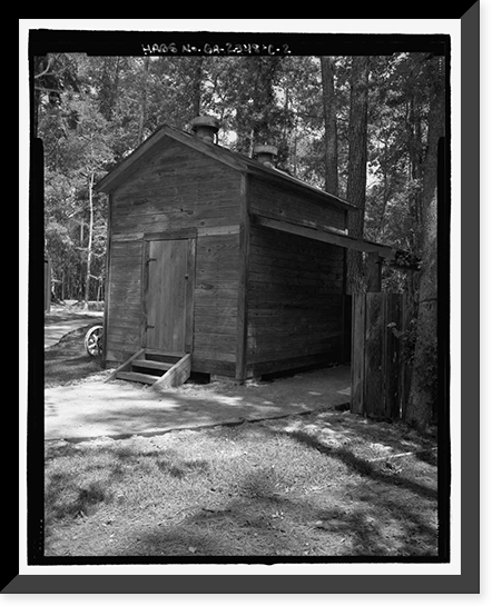 Historic Framed Print, Richmond Hill Plantation, Dynamite Shed, East of Richmond Hill on Ford Neck Road, Richmond Hill, Bryan County, GA - 2,  17-7/8" x 21-7/8"