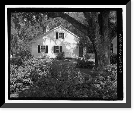 Historic Framed Print, Richmond Hill Plantation, Caretaker's House, East of Richmond Hill on Ford Neck Road, Richmond Hill, Bryan County, GA - 8,  17-7/8" x 21-7/8"