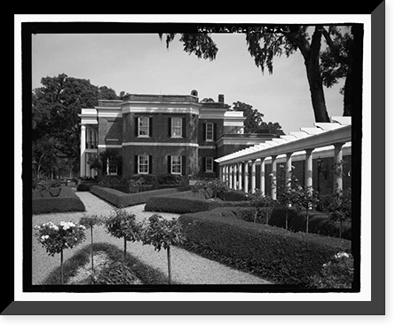 Historic Framed Print, Richmond Hill Plantation, Ford Mansion, East of Richmond Hill on Ford Neck Road, Richmond Hill, Bryan County, GA - 3,  17-7/8" x 21-7/8"