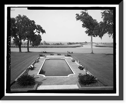 Richmond Hill Plantation, Ford Mansion, East of Richmond Hill on Ford Neck Road, Richmond Hill, Bryan County, GA - 9, Antique Print