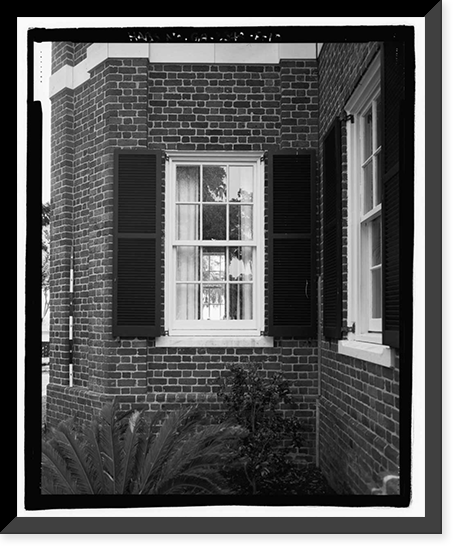 Historic Framed Print, Richmond Hill Plantation, Ford Mansion, East of Richmond Hill on Ford Neck Road, Richmond Hill, Bryan County, GA - 10,  17-7/8" x 21-7/8"