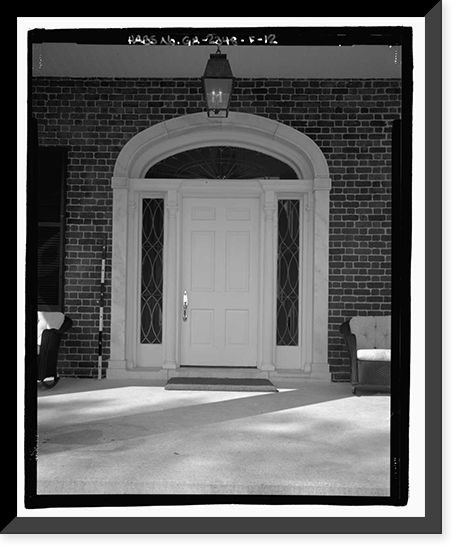 Historic Framed Print, Richmond Hill Plantation, Ford Mansion, East of Richmond Hill on Ford Neck Road, Richmond Hill, Bryan County, GA - 12,  17-7/8" x 21-7/8"