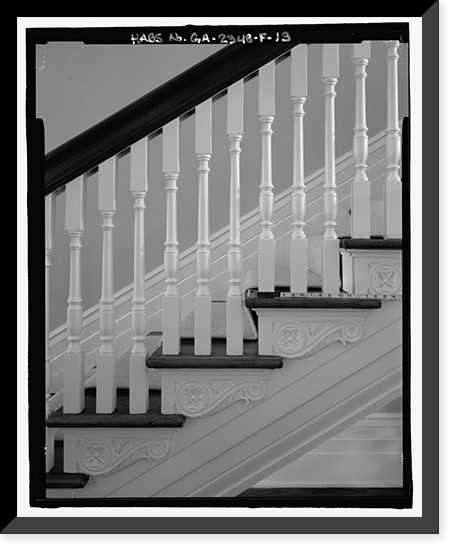 Historic Framed Print, Richmond Hill Plantation, Ford Mansion, East of Richmond Hill on Ford Neck Road, Richmond Hill, Bryan County, GA - 13,  17-7/8" x 21-7/8"