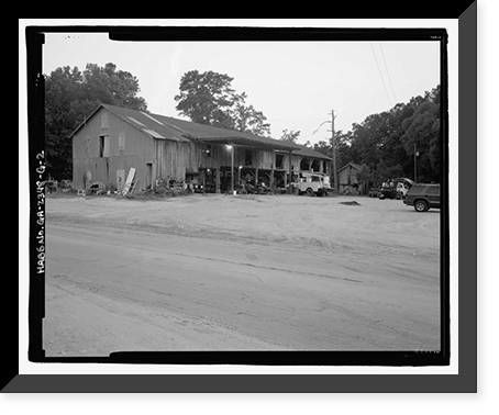 Historic Framed Print, Richmond Hill Plantation, Cherry Hill Lettuce Shed, East of Richmond Hill on Ford Neck Road, Richmond Hill, Bryan County, GA - 2,  17-7/8" x 21-7/8"