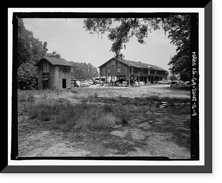 Historic Framed Print, Richmond Hill Plantation, Cherry Hill Lettuce Shed, East of Richmond Hill on Ford Neck Road, Richmond Hill, Bryan County, GA - 9,  17-7/8" x 21-7/8"