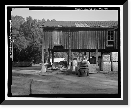 Historic Framed Print, Richmond Hill Plantation, Cherry Hill Lettuce Shed, East of Richmond Hill on Ford Neck Road, Richmond Hill, Bryan County, GA - 10,  17-7/8" x 21-7/8"