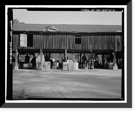 Historic Framed Print, Richmond Hill Plantation, Cherry Hill Lettuce Shed, East of Richmond Hill on Ford Neck Road, Richmond Hill, Bryan County, GA - 11,  17-7/8" x 21-7/8"