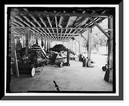 Historic Framed Print, Richmond Hill Plantation, Cherry Hill Lettuce Shed, East of Richmond Hill on Ford Neck Road, Richmond Hill, Bryan County, GA - 15,  17-7/8" x 21-7/8"