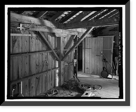 Historic Framed Print, Richmond Hill Plantation, Cherry Hill Lettuce Shed, East of Richmond Hill on Ford Neck Road, Richmond Hill, Bryan County, GA - 19,  17-7/8" x 21-7/8"