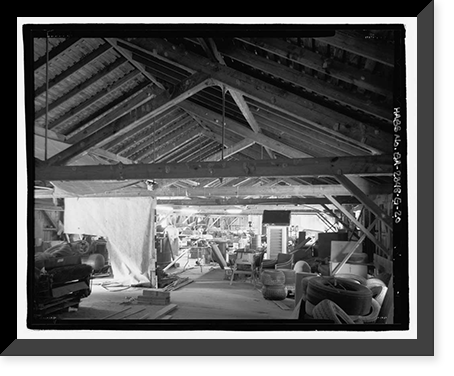 Historic Framed Print, Richmond Hill Plantation, Cherry Hill Lettuce Shed, East of Richmond Hill on Ford Neck Road, Richmond Hill, Bryan County, GA - 20,  17-7/8" x 21-7/8"