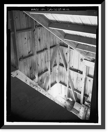 Historic Framed Print, Richmond Hill Plantation, Chute Building, East of Richmond Hill on Ford Neck Road, Richmond Hill, Bryan County, GA - 11,  17-7/8" x 21-7/8"