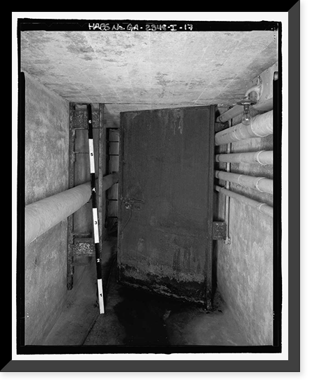 Historic Framed Print, Richmond Hill Plantation, Laboratory-Powerhouse & Chimney, East of Richmond Hill on Ford Neck Road, Richmond Hill, Bryan County, GA - 17,  17-7/8" x 21-7/8"