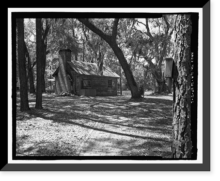 Historic Framed Print, Richmond Hill Plantation, Oyster House, East of Richmond Hill on Ford Neck Road, Richmond Hill, Bryan County, GA - 2,  17-7/8" x 21-7/8"