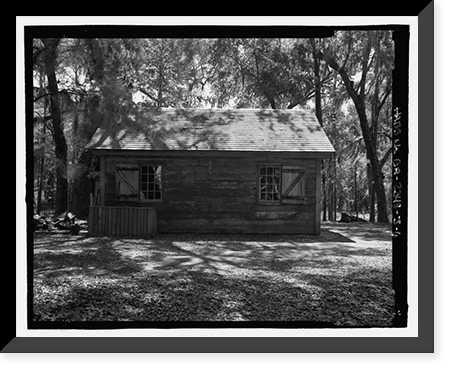 Historic Framed Print, Richmond Hill Plantation, Oyster House, East of Richmond Hill on Ford Neck Road, Richmond Hill, Bryan County, GA - 6,  17-7/8" x 21-7/8"