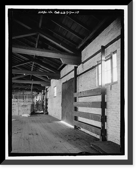 Historic Framed Print, Atlantic Coastline Railroad Freight Warehouse, 1 Ninth Street, Augusta, Richmond County, GA - 10,  17-7/8" x 21-7/8"