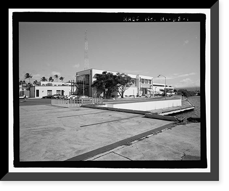 Historic Framed Print, U.S. Naval Base, Pearl Harbor, Ford Island Administration Building, Bordered by Hornet Avenue, Liscome Bay Street & Essex Street, Pearl City, Honolulu County, HI,  17-7/8" x 21-7/8"
