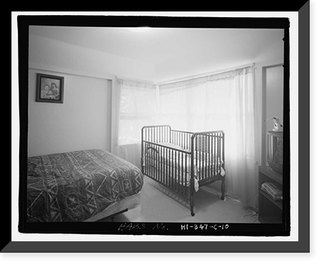 Historic Framed Print, U.S. Naval Base, Pearl Harbor, Housing Area 1, Fourplex Type, Bounded by Kamehameha Highway, Plantation Drive, South Avenue, Pearl City, Honolulu County, HI - 10,  17-7/8" x 21-7/8"