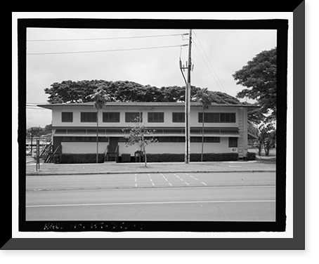 U.S. Naval Base, Pearl Harbor, Marine Guard Barracks, North Avenue at Nimitz Gate, Pearl City, Honolulu County, HI, Antique Poster