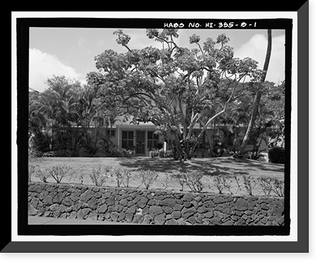U.S. Naval Base, Pearl Harbor, Naval Housing Area Makalapa, Senior Officers' Quarters Type B, 23 Makalapa Drive, Pearl City, Honolulu County, HI, Antique Poster