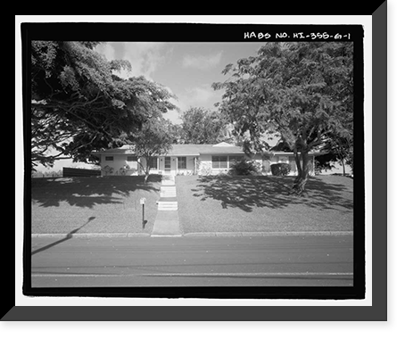 U.S. Naval Base, Pearl Harbor, Naval Housing Area Makalapa, Junior Bachelor Officers' Mess, 43 Makalapa Drive, Pearl City, Honolulu County, HI, Antique Poster