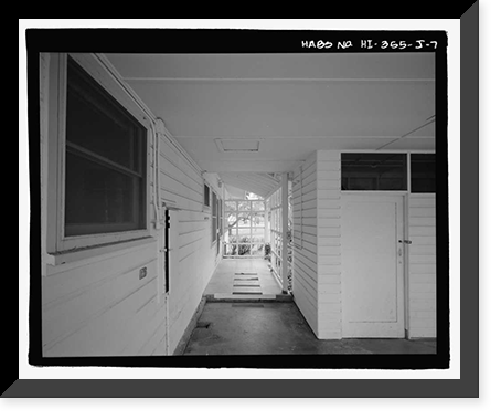 Historic Framed Print, U.S. Naval Base, Pearl Harbor, Naval Housing Area Makalapa, Junior Officers' Quarters Type J, Makin Place, & Halawa, Makalapa, & Midway Drives, Pearl City, Honolulu County, HI - 7,  17-7/8" x 21-7/8"