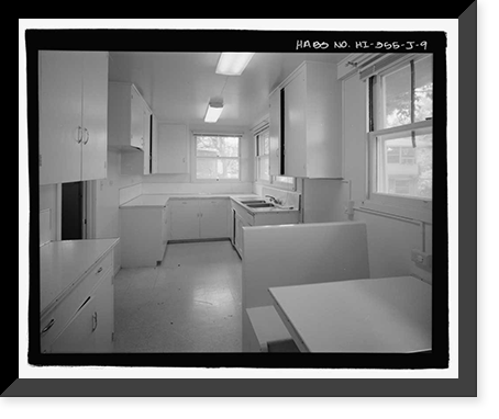 Historic Framed Print, U.S. Naval Base, Pearl Harbor, Naval Housing Area Makalapa, Junior Officers' Quarters Type J, Makin Place, & Halawa, Makalapa, & Midway Drives, Pearl City, Honolulu County, HI - 9,  17-7/8" x 21-7/8"