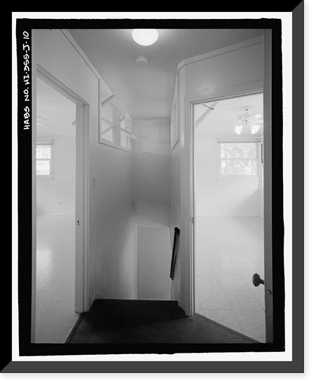 Historic Framed Print, U.S. Naval Base, Pearl Harbor, Naval Housing Area Makalapa, Junior Officers' Quarters Type J, Makin Place, & Halawa, Makalapa, & Midway Drives, Pearl City, Honolulu County, HI - 10,  17-7/8" x 21-7/8"